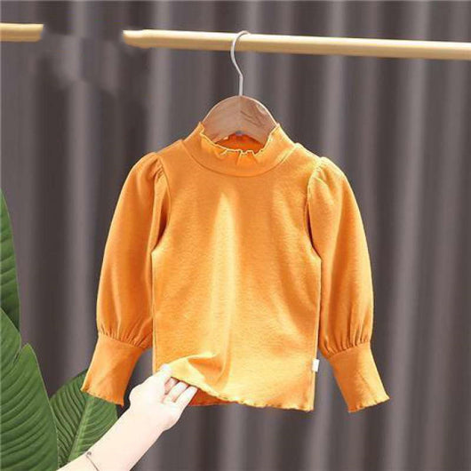 Blusa Niña Cuello Parado con Mangas Globo Largas - Image 5