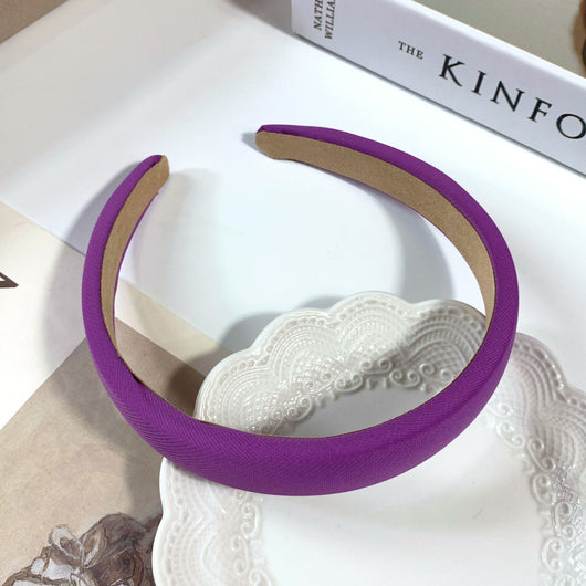 Diadema Retro de Satén con Esponja - Accesorio para Cabello Francés de Ancho Generoso - Image 59