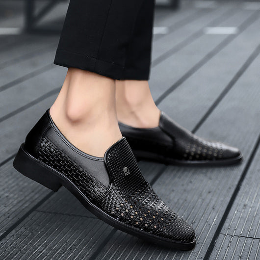 Zapatos de Cuero Hueco para Hombre Talla Grande - Calzado Empresarial Premium - Image 5