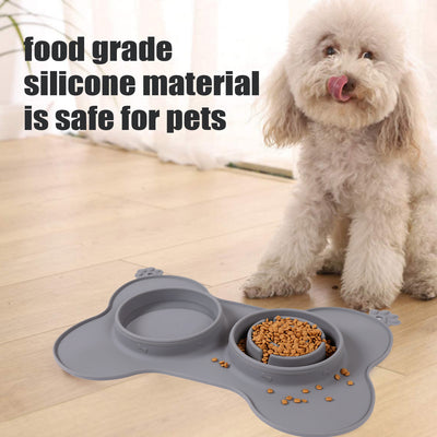Comedero Doble Antiasfixia para Perros con Tapete Protector - Image 9