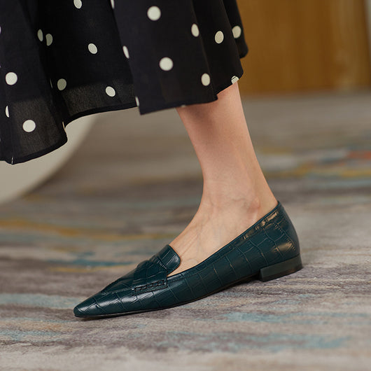 Zapatos Planos Retro Estilo Francés con Punta Afilada - Image 4