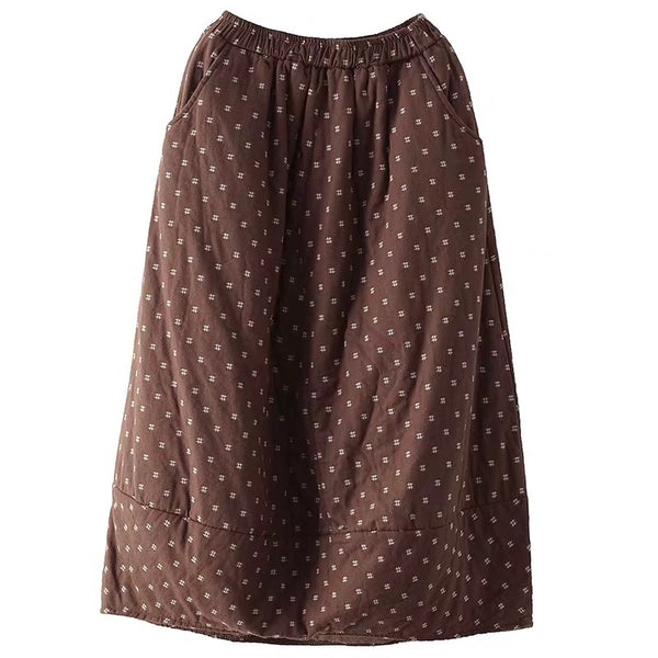 Falda Elástica Estampada Talla Grande para Mujer