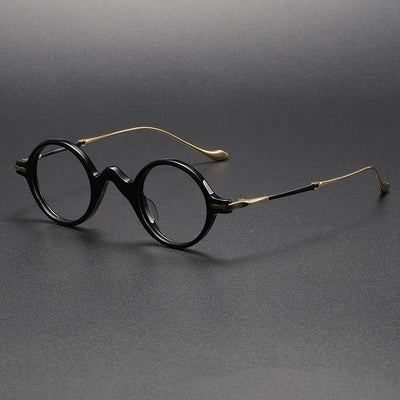 Gafas Retro de Titanio Puro para Rostros Pequeños con Opción de Lentes Graduadas