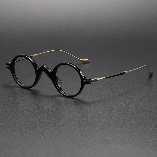 Gafas Retro de Titanio Puro para Rostros Pequeños con Opción de Lentes Graduadas