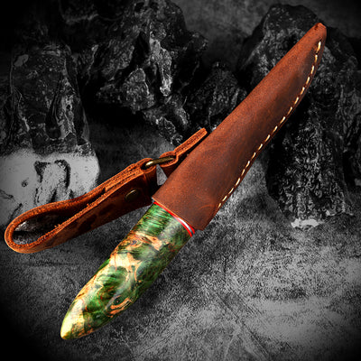 Juego de Cuchillos de Acero para Exterior con Mango de Madera de Frutal - Image 4