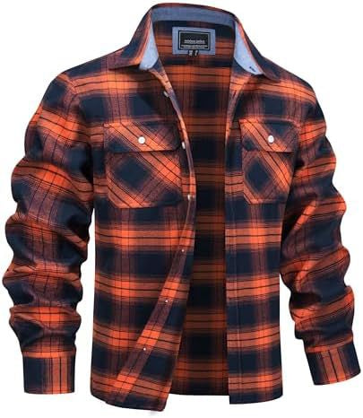 Camisa de Cuadros para Hombre con Solapa y Estampado de Manga Larga - Image 7