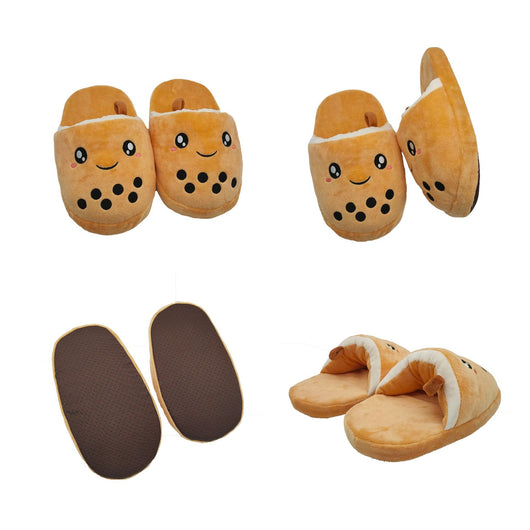 Pantuflas Peluche Té con Leche y Perlas - Diseño Adorable y Divertido - Image 3