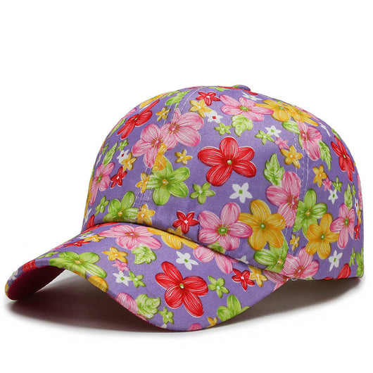 Gorra de Béisbol de Algodón con Flores Pequeñas - Protección Solar Versátil - Image 10
