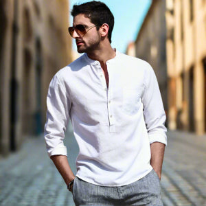 Camisa Casual de Manga Larga Transpirable para Hombre - Image 16