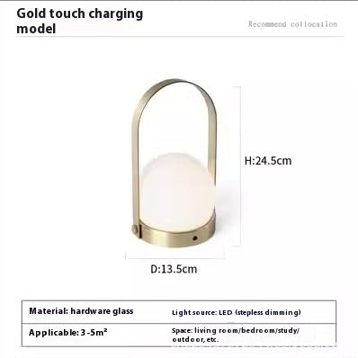 Lámpara de Mesa Portátil Nórdica Minimalista con Carga USB y Control Táctil - Image 8