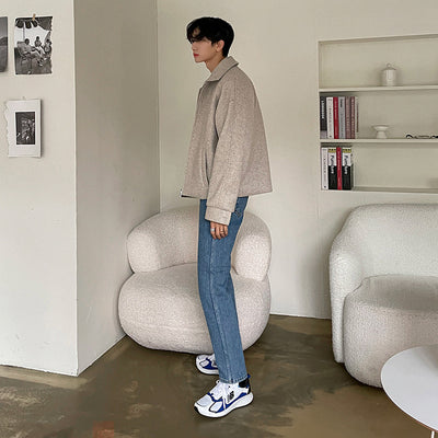 Chaqueta Corta de Lana para Hombre - Estilo Casual Elegante - Image 2