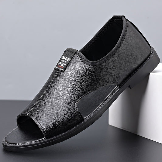 Sandalias Casuales de Cuero Roman para Hombre - Suela Antideslizante