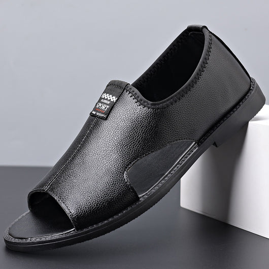 Sandalias Casuales de Cuero Roman para Hombre - Suela Antideslizante