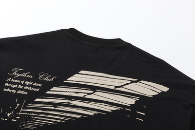 Camiseta Unisex Estampado Urbano Luz y Sombra - Cuello Redondo Manga Corta - Image 12
