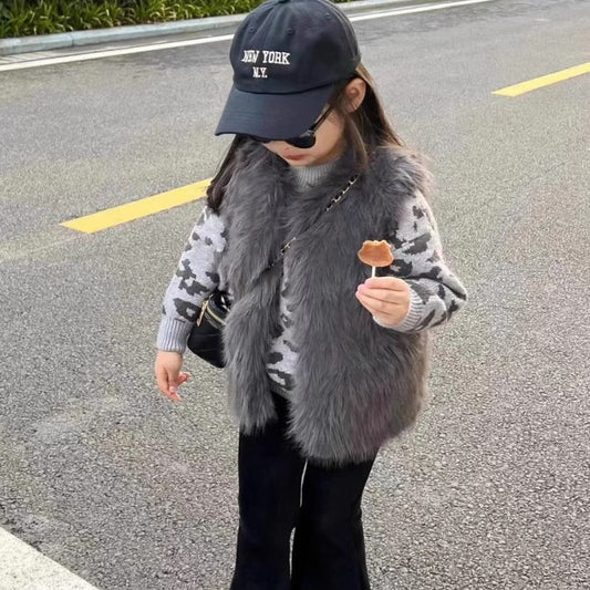Chaleco de Piel Infantil Diseño Zorro