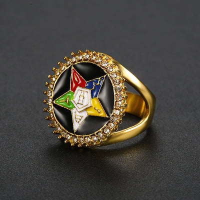 Anillo de Acero Inoxidable Estrella Personalidad Creativa