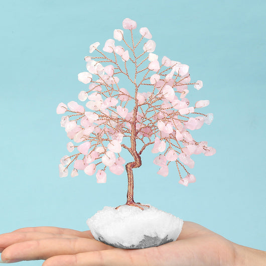 Árbol de Cristal Blanco Miniatura con Base de Grava - Adorno Decorativo - Image 19