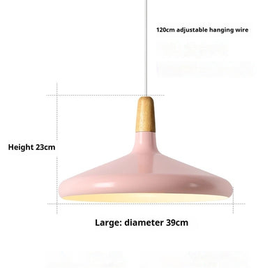 Lámpara Colgante Nórdica de Madera Sólida y Aluminio Diseño Minimalista - Image 19