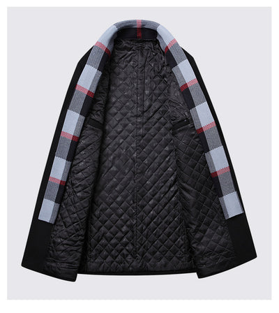 Blazer Casual para Hombre con Solapa y Bufanda de Lana - Image 14