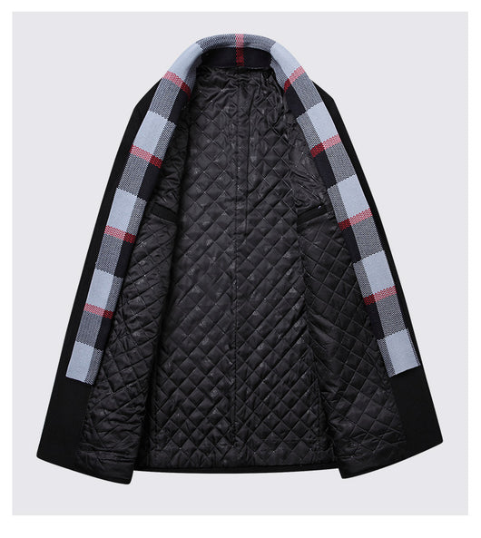Blazer Casual para Hombre con Solapa y Bufanda de Lana - Image 14