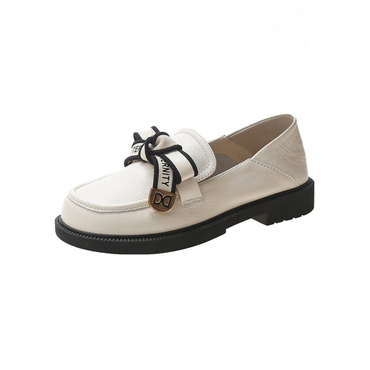 Zapatos Planos de Cuero con Punta Redonda - Estilo Casual Coreano para Mujer - Image 9