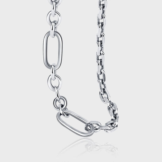 Collar de Plata 925 Cadena Doble Capa con Textura - Diseño Minimalista y Versátil - Image 6