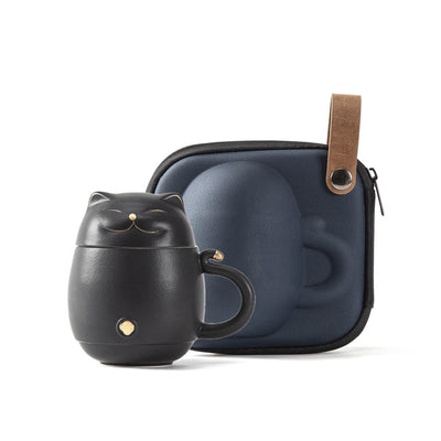 Set de Té Portátil Gato de la Suerte para Viajeros de Negocios - Image 11