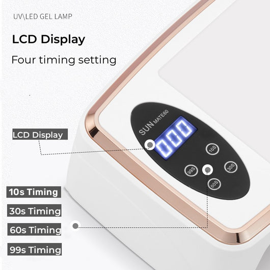 Lámpara UV LED Profesional 380W con 90 LEDs para Secado de Uñas de Gel - Image 2