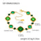 18k Dorado-Plated Summer Beach-Estilo Light-Luxury Anklet Foot Jewelry Verde Zircon S010