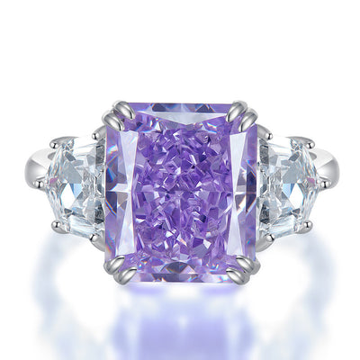 Anillo de Diamante Talla Hielo de Alto Carbono para Mujer - Image 5