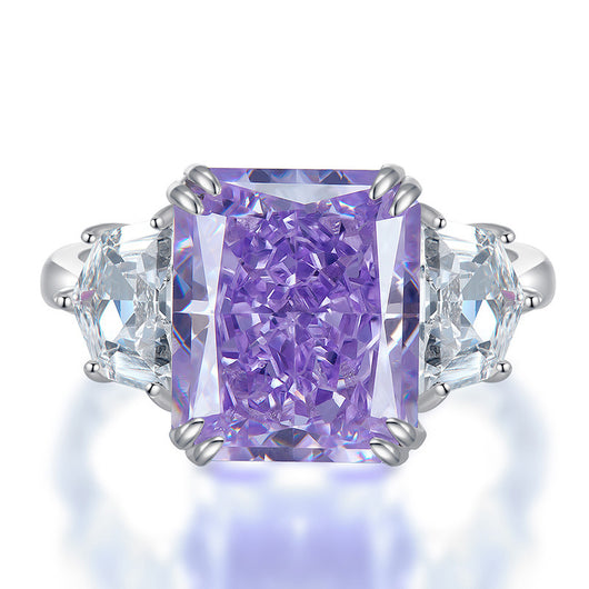 Anillo de Diamante Talla Hielo de Alto Carbono para Mujer - Image 5