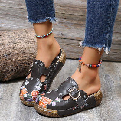 Sandalias y Pantuflas Étnicas Flor de Ciruelo Totem - Image 6