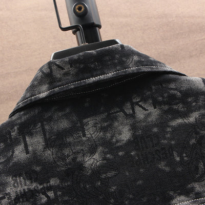 Chaqueta Denim Oversized Estampada para Hombre Talla Grande - Image 5