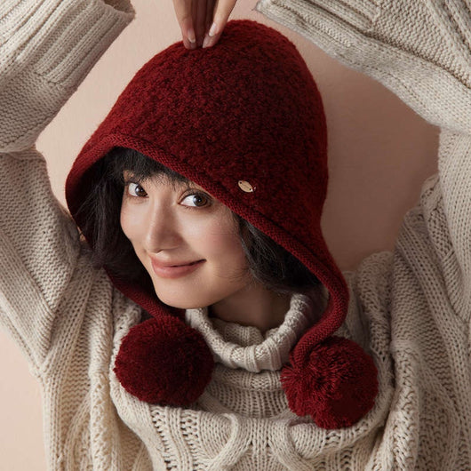 Gorro Balaclava de Lana Cálida para Mujer