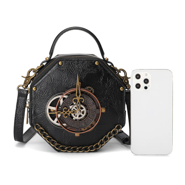 Bolso Bandolera Estilo Punk Industrial Retro para Mujer