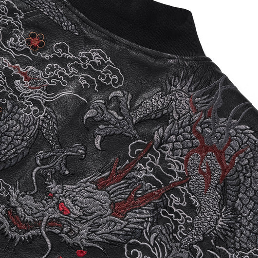 Chaqueta Acolchada de Algodón Grueso con Bordado de Dragón Chino - Image 3