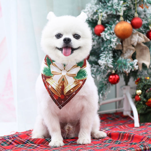 Vestido Navideño para Mascotas con Estampado de Algodón y Pañoleta Triangular - Image 16