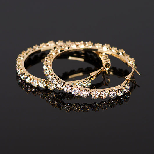 Arete de Diamantes Geométricos en Línea Simple con Circonitas - Image 2
