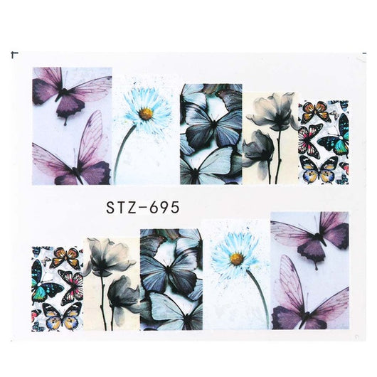 Pegatinas de Agua para Uñas Flores Tinta - Diseños Acuáticos - Image 16