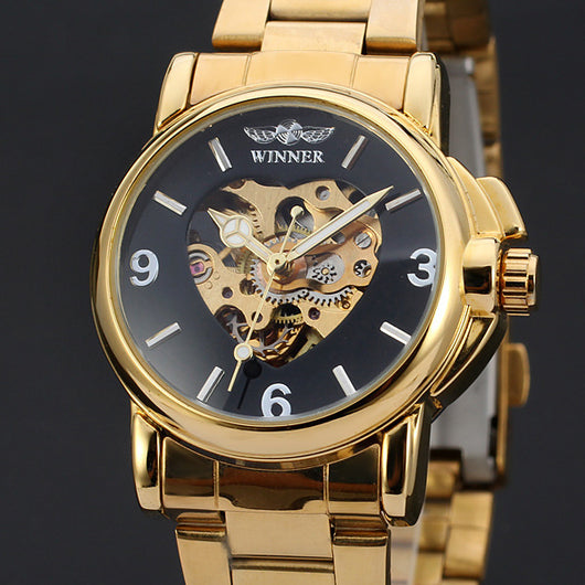 Reloj Mecánico Casual Simple con Correa de Acero - Image 11
