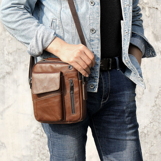 Bolso Crossbody de Cuero Minimalista para Hombre