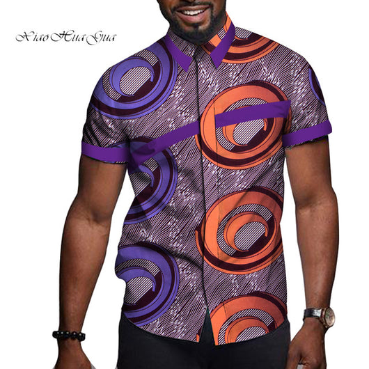 Camiseta Estampada de Manga Corta Africana para Hombre - Image 11