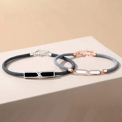 Pulseras Möbius de Plata Esterlina para Parejas - Diseño Exclusivo