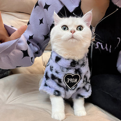 Suéter Térmico Felpa Gruesa para Gatos Invierno