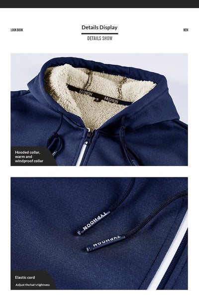 Abrigo de Invierno para Hombre con Lana de Cordero Engrosada - Image 21