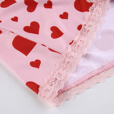 Vestido Suspenso con Estampado de Corazón Durazno Rejuvenecedor - Image 25