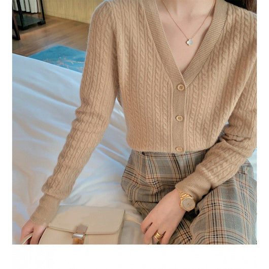 Cardigan Tejido V-Cuello Suave para Mujer - Lana Premium - Image 5
