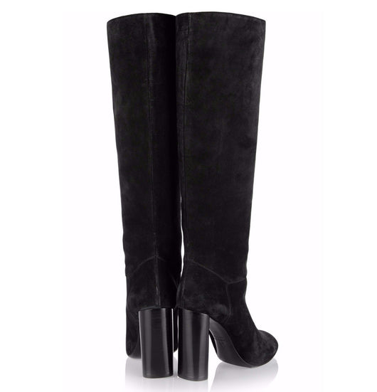 Botas de Ante Negro con Tacón Robusto y Punta Redonda - Image 10