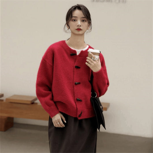 Suéter Cardigan Holgado Estilo Occidental para Mujer - Image 9