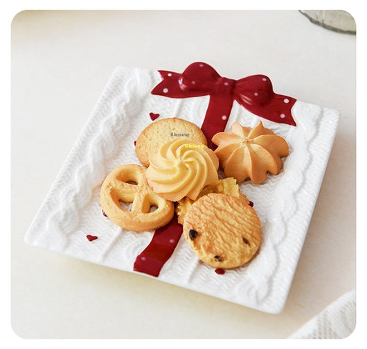 Plato Cuadrado Decorativo con Moño - Multiusos para Eventos y Celebraciones - Image 19